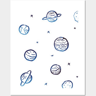 Planets Pattern Posters and Art